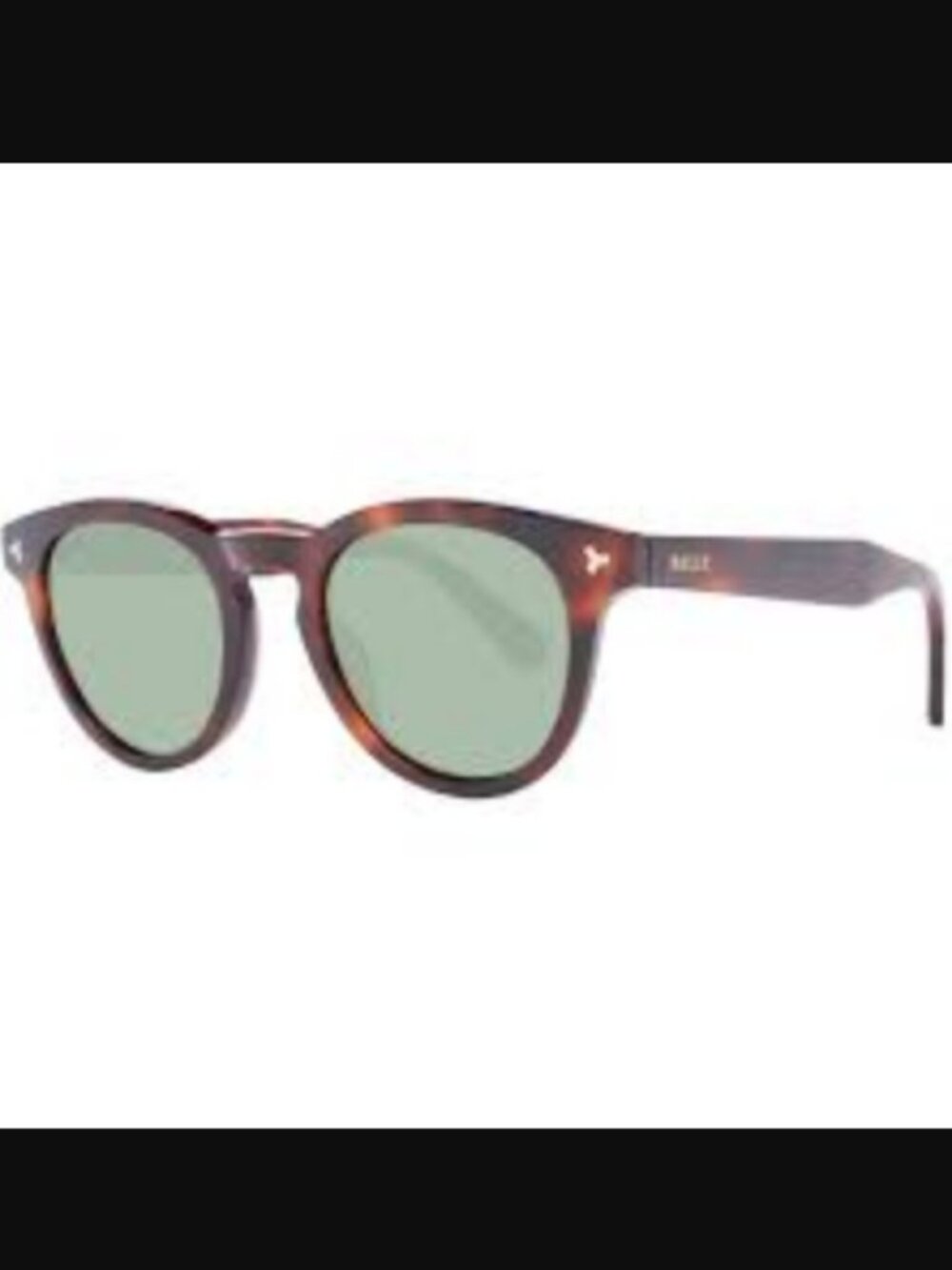 BALLY Shiny Classic Havana Sunglasses with Green Lens